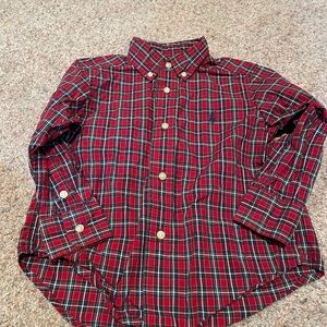 Ralph Lauren Red Plaid Kids Button Down Shirt